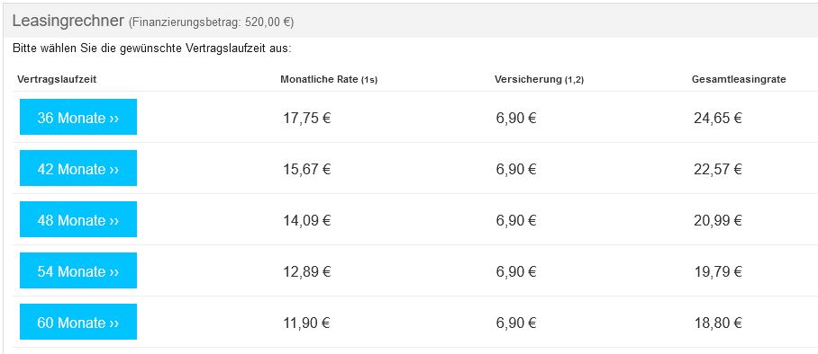 Leasing Laufzeit