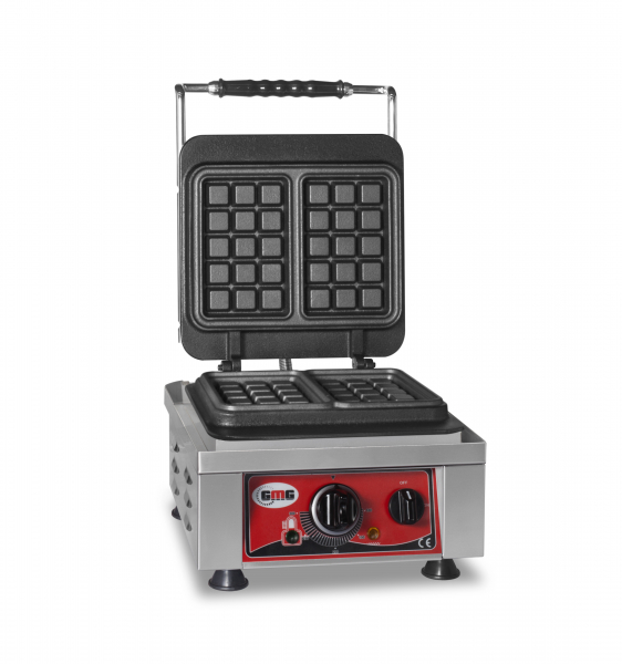 GMG Waffeleisen Bruxelles 2x (10,2 x 16,5 x 2,6cm) Backplatte aus Gusseisen