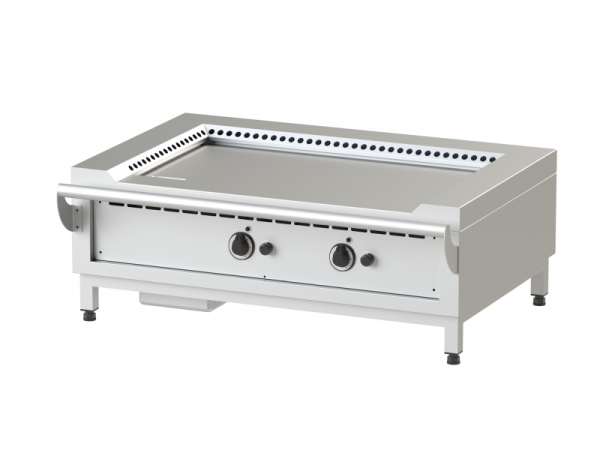 Gas Teppanyaki-Grill mit 2 Heizzonen 14 kW Tischgerät