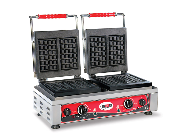 GMG Waffeleisen Classico 4x (10 x 17 x 1.5cm) feste Backplatte aus Gusseisen