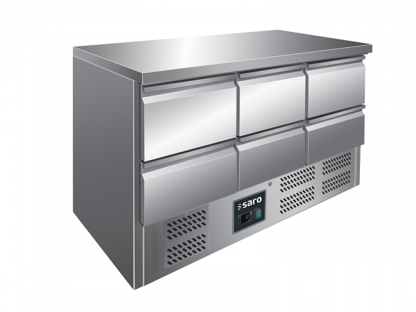 Gastro Kühltisch mit Schuladen VIVIA S903 S/S TOP 6x 1/2 GN