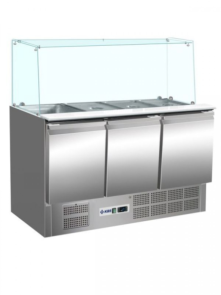 Saladette gerader Glasaufbau KBS 904