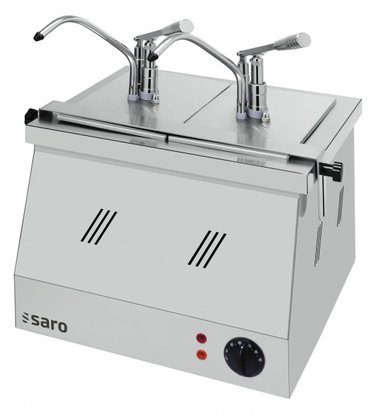 Bainmarie 2X1/4 GN 200 mit Dispenser BM-0214