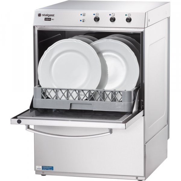 Geschirrspülmaschine Aqua A3 inkl. Klarspülmitteldosier-, Reinigerdosier-, Klarspülpumpe, 230/400V, 3,9/4,9 kW
