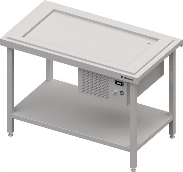 Kaltausgabe mit einer Kühlplatte 3x GN1/1, 1245x750x880, Edelstahlabdeckung