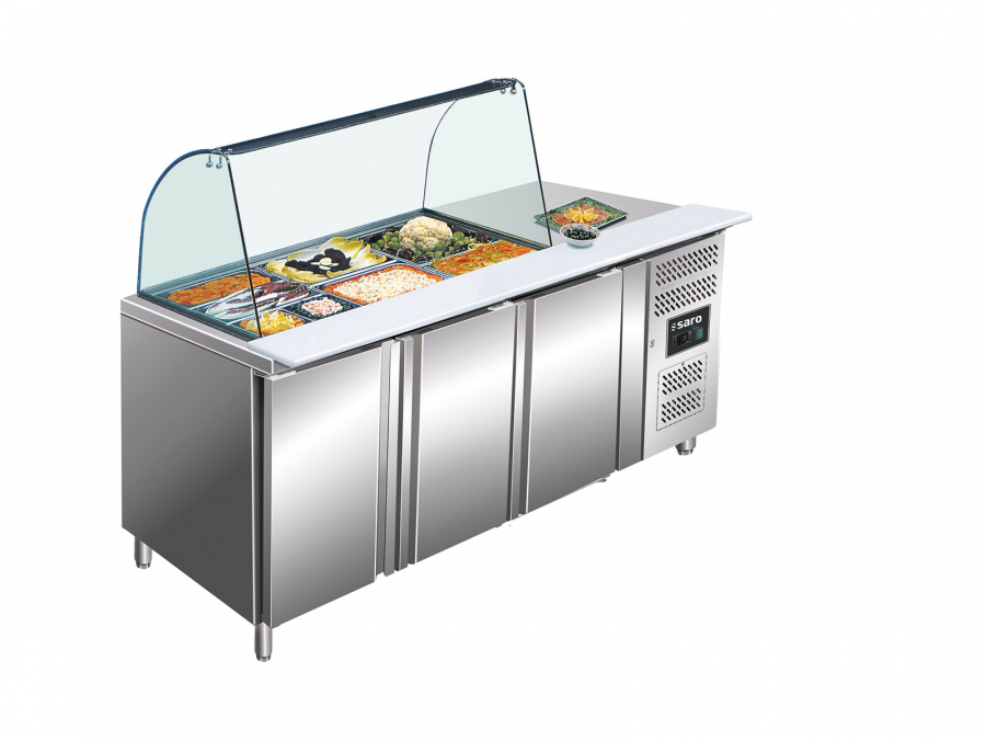 Saladette mit Glasaufsatz GN 3100 TNS