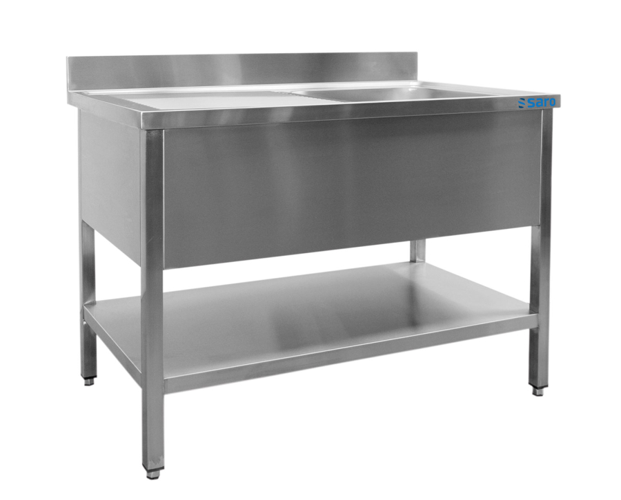 SARO Spültisch 1 Becken, links B 1200 x T 700